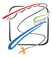 The image shows a logo with the letters  A  and  T  in stylized font, set against a background that includes a splash of water droplets and a graphic element resembling a paint palette.
